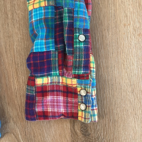 Polo Ralph Lauren men’s madeas patchwork Western long sleeve shirt. Size XL - Picture 7 of 8